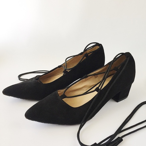 Esprit Shoes - Esprit Lace Up Vegan Pointy Toe Day Heel Pump 8.5